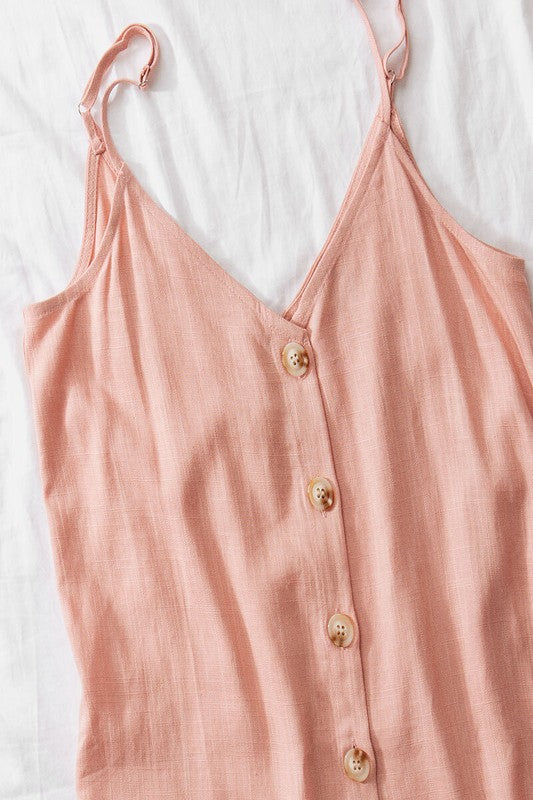 Pink Coconut Button Cami