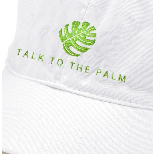 Talk To The Palm White Cap
