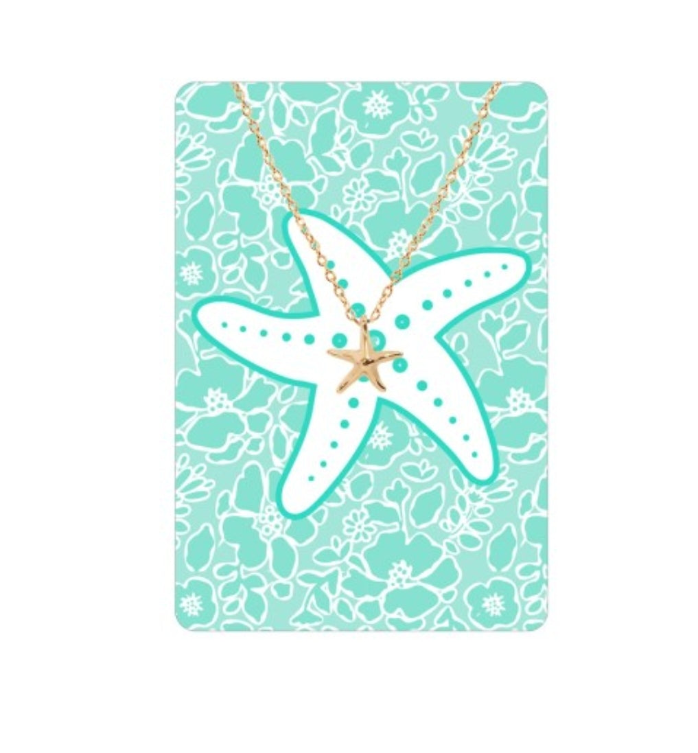 Ocean Breeze Starfish Necklace & Keepsake Card