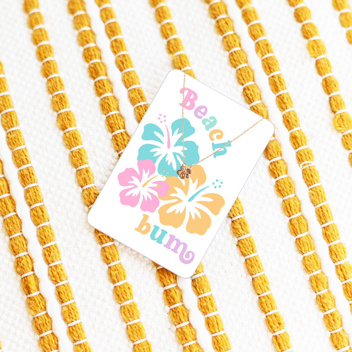 Beach More Worry Less Shell Necklace & Keepsake Card