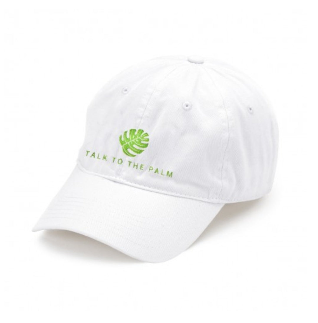 Talk To The Palm White Cap